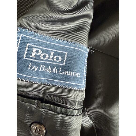Vintage Polo Ralph Lauren 40R Grey Blazer Sport Coat Virgin Wool - Picture 10 of 13